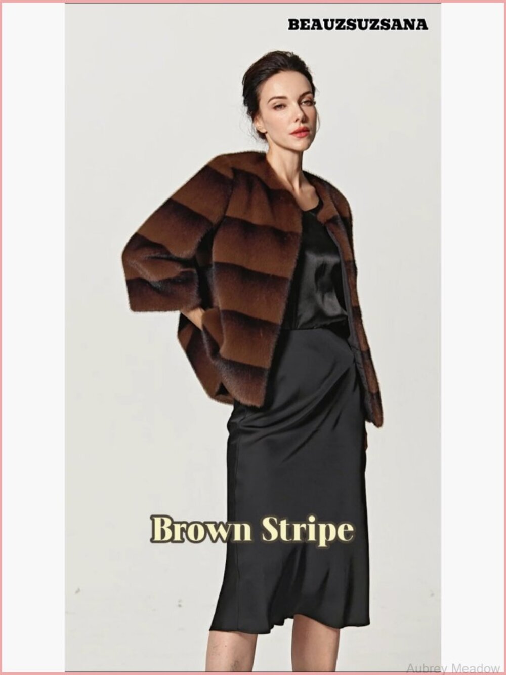Cropped Faux Fur Jacket with Pockets Long Sleeve Shaggy Warm Fall Winter Coat - Picture 7 of 7
